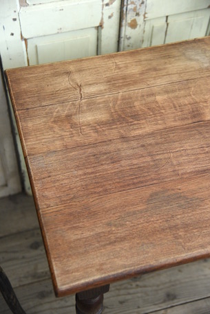 アンティーク　木製　テーブル　スクエア　カフェ　ダイニング