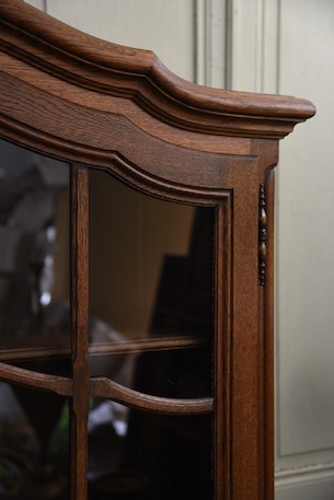 アンティーク　フレンチ　ガラス　キャビネット　ディスプレイキャビネット