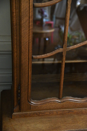 アンティーク　フレンチ　ガラス　キャビネット　ディスプレイキャビネット