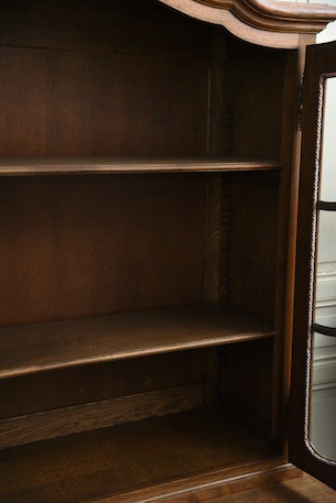 アンティーク　フレンチ　ガラス　キャビネット　ディスプレイキャビネット