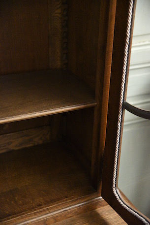 アンティーク　フレンチ　ガラス　キャビネット　ディスプレイキャビネット