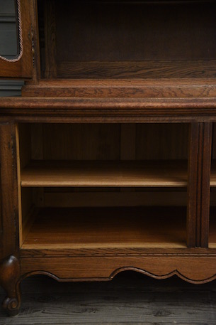 アンティーク　フレンチ　ガラス　キャビネット　ディスプレイキャビネット