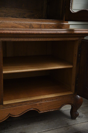 アンティーク　フレンチ　ガラス　キャビネット　ディスプレイキャビネット