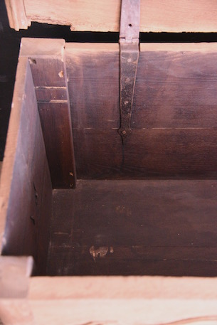 アンティーク　剥離　フレンチ　トランク　木製　木箱