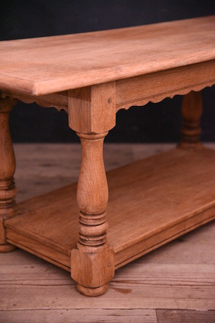 アンティーク　木製　コーヒーテーブル　センターテーブル　フレンチ　無垢