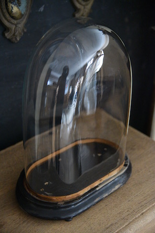 雰囲気あるオーバルガラスドーム b