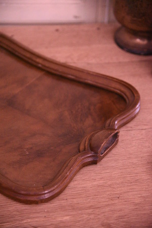 アンティーク　木製　トレイ　フレンチ　ティートレイ