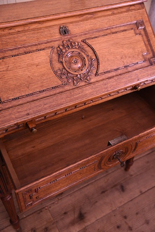 アンティーク　木製　ビューロー　フレンチ　ルイ16世