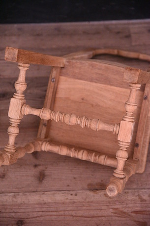 アンティーク　チャーチチェア　フレンチ　木製　１