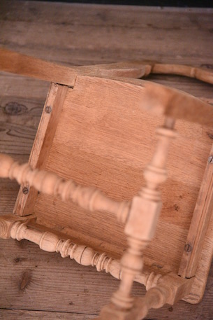 アンティーク　チャーチチェア　フレンチ　木製　２