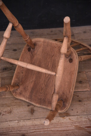 アンティーク　ダイニング　チェア　フレンチ　剥離　木製　椅子　２