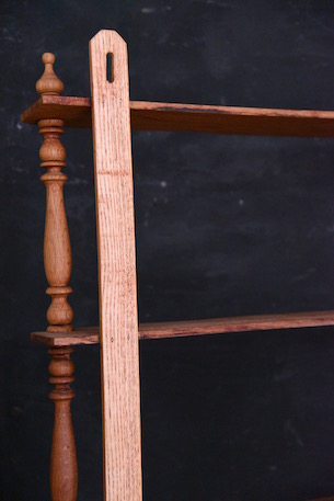 アンティーク　木製　ウォールラック　フレンチ　４段