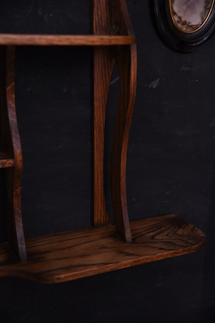 アンティーク　木製　ウォールラック　スパイスラック　フランス