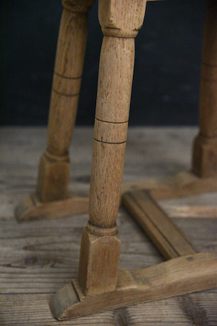 アンティーク　フレンチ　木製　スツール