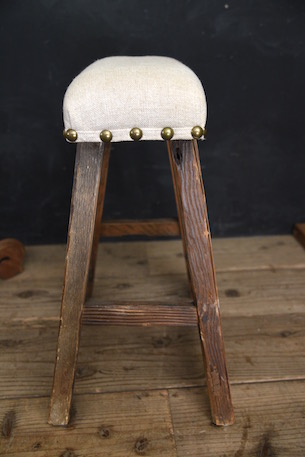 アンティーク　フレンチ　スツール　木製　腰掛け　ビンテージ