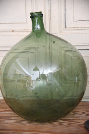 アンティーク　ワインボトル　デミジョンボトル　フレンチ　花瓶