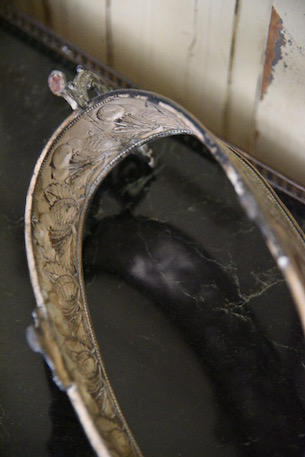 アンティーク　ジャルディニエール　花器　フレンチ　ガラス