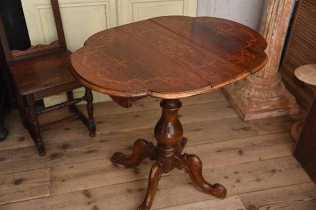 アンティーク　ドロップリーフテーブル　デスク　ワインテーブル　サイドテーブル