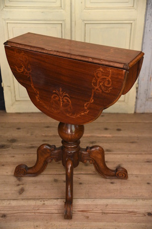 アンティーク　ドロップリーフテーブル　デスク　ワインテーブル　サイドテーブル