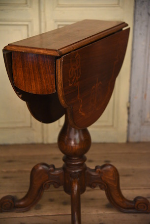 アンティーク　ドロップリーフテーブル　デスク　ワインテーブル　サイドテーブル