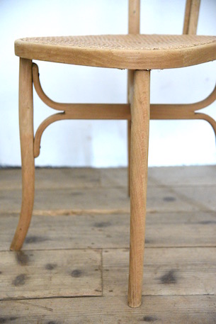 アンティーク　ベントウッドチェア　籐座面　カフェチェア　ビストロチェア　剥離　フレンチ　２