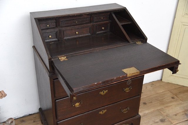 アンティーク　ライティングビューロー　イギリス　フレンチ　チェスト