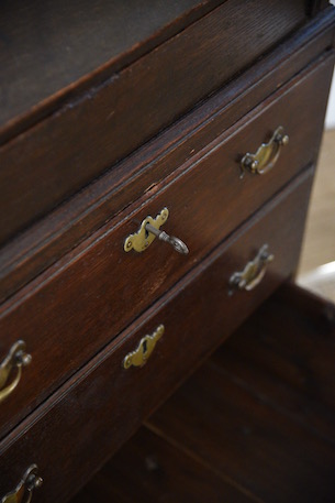 アンティーク　ライティングビューロー　イギリス　フレンチ　チェスト