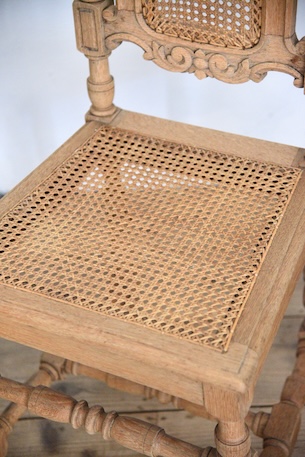 アンティーク　フレンチ　剥離　ダイニングチェア　木製チェア　２