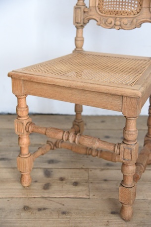 アンティーク　フレンチ　剥離　ダイニングチェア　木製チェア　２