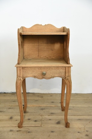 アンティーク　猫脚　ベッドサイドテーブル　剥離　フレンチ