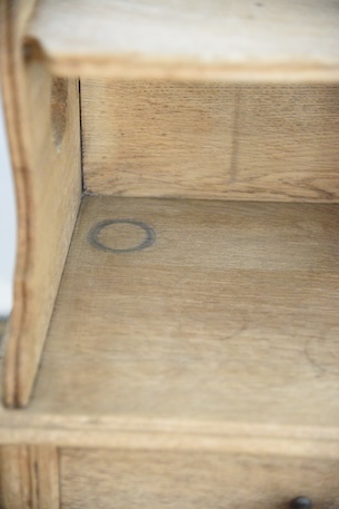 アンティーク　猫脚　ベッドサイドテーブル　剥離　フレンチ