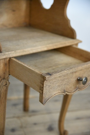 アンティーク　猫脚　ベッドサイドテーブル　剥離　フレンチ