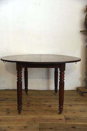 アンティーク　ドロップリーフテーブル　フレンチ　ダイニングテーブル