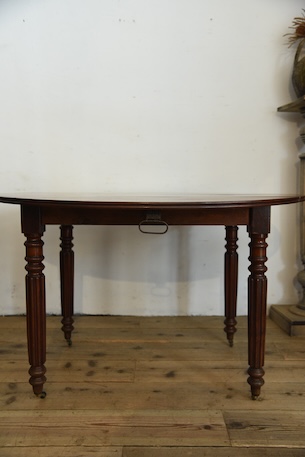 アンティーク　ドロップリーフテーブル　フレンチ　ダイニングテーブル