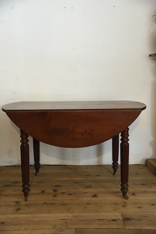 アンティーク　ドロップリーフテーブル　フレンチ　ダイニングテーブル