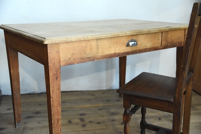 アンティーク　ドロワーテーブル　フレンチ　ダイニング　作業台