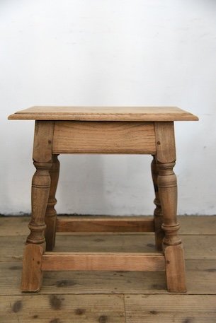 アンティーク　サイドテーブル　フレンチ　花台　スツール　剥離　ヴィンテージ