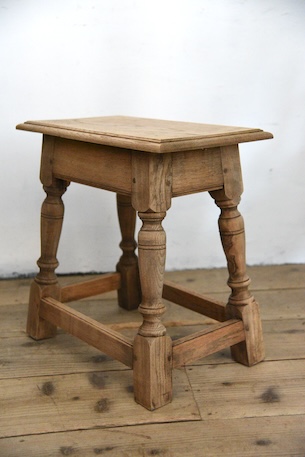 アンティーク　サイドテーブル　フレンチ　花台　スツール　剥離　ヴィンテージ