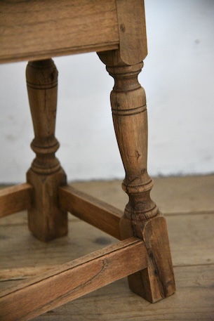 アンティーク　サイドテーブル　フレンチ　花台　スツール　剥離　ヴィンテージ