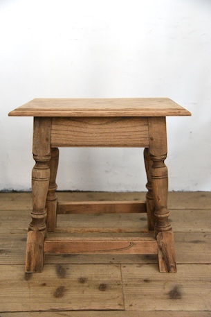 アンティーク　サイドテーブル　フレンチ　花台　スツール　剥離　ヴィンテージ