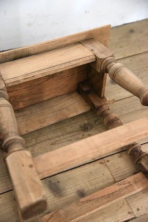 アンティーク　サイドテーブル　フレンチ　花台　スツール　剥離　ヴィンテージ