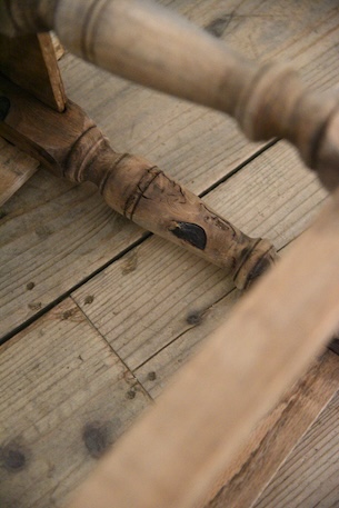 アンティーク　サイドテーブル　フレンチ　花台　スツール　剥離　ヴィンテージ