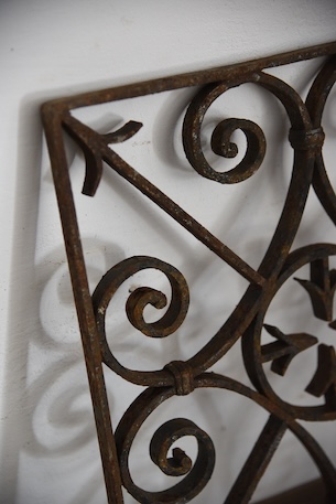 アンティーク　アイアンパネル　アイアングリル　フレンチ　ガーデニング　１