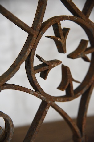 アンティーク　アイアンパネル　アイアングリル　フレンチ　ガーデニング　１