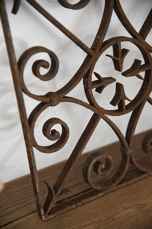 アンティーク　アイアンパネル　アイアングリル　フレンチ　ガーデニング　２