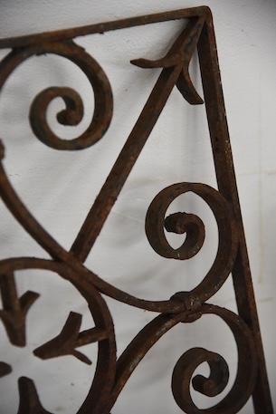 アンティーク　アイアンパネル　アイアングリル　フレンチ　ガーデニング　２