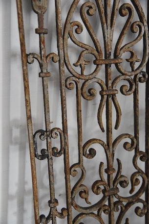 アンティーク　アイアンパネル　アイアングリル　フレンチ　ガーデニング　３