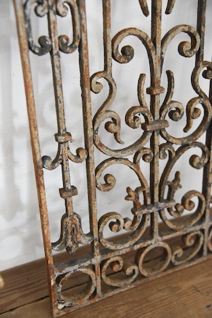 アンティーク　アイアンパネル　アイアングリル　フレンチ　ガーデニング　３