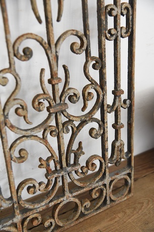 アンティーク　アイアンパネル　アイアングリル　フレンチ　ガーデニング　３