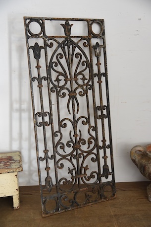 アンティーク　アイアンパネル　アイアングリル　フレンチ　ガーデニング　３